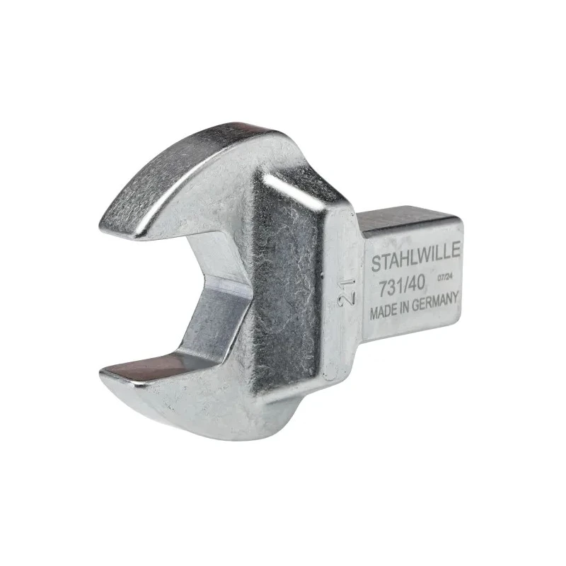 STAHLWILLE Open Ended Insert Spanner Head, Alloy Steel, Chrome Finish, 21 mm Size, 14 x 18 mm Insert 58214021