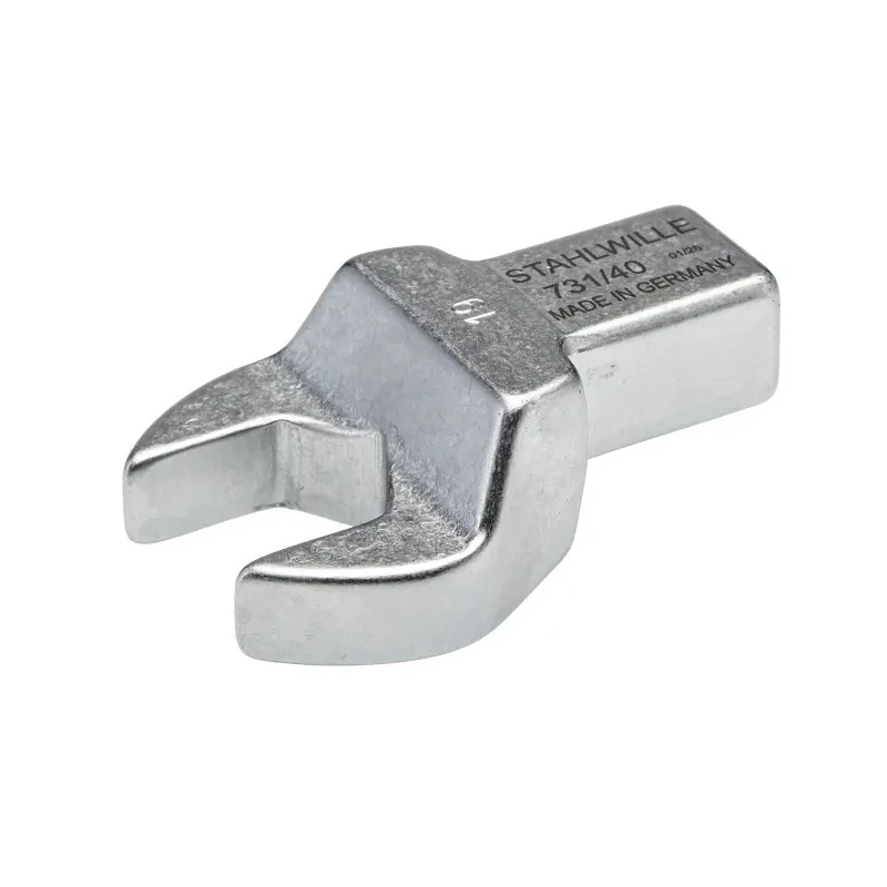 STAHLWILLE Open Ended Insert Spanner Head, 14 x 18 mm Insert Size, 19 mm Head, Chrome Finish Alloy Steel 58214019