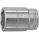 STAHLWILLE Chrome-Plated Steel 10 mm 6 Point Square Drive Socket 1/2 in Drive, 38mm Overall Length 03030010