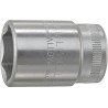 STAHLWILLE Chrome-Plated Steel 10 mm 6 Point Square Drive Socket 1/2 in Drive, 38mm Overall Length 03030010