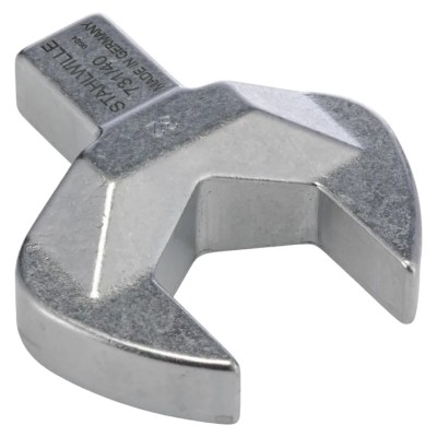 STAHLWILLE Open Ended Insert Spanner Head, 14 x 18 mm Insert Size, 32 mm Chrome Finish 58214032