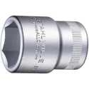 STAHLWILLE Socket 1/2 in Drive 15 mm 6 Point Square Chrome Finish, 38mm Overall Length 03030015
