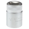 STAHLWILLE Socket 1/2 in Drive 19 mm 6 Point Square Chrome Plated Steel, 38mm Overall Length 03030019
