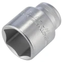 STAHLWILLE 1/2 in Drive 26 mm Hexagon Square Socket, Chrome Finish, 42mm Overall Length 03030026