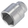 STAHLWILLE 1/2 in Drive 26 mm Hexagon Square Socket, Chrome Finish, 42mm Overall Length 03030026