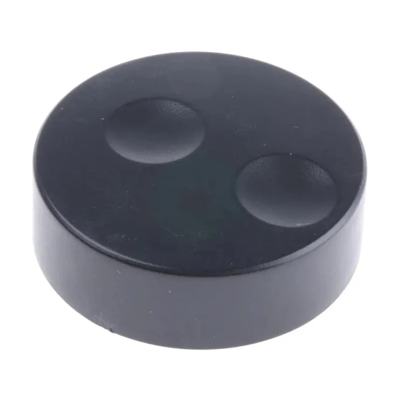 RS PRO Black Polyvinyl Chloride Push-On Potentiometer Knob, 38.6 mm Diameter, 13.5 mm Height, for 6 mm Circular 777-7283