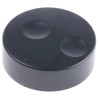 RS PRO Black Polyvinyl Chloride Push-On Potentiometer Knob, 38.6 mm Diameter, 13.5 mm Height, for 6 mm Circular 777-7283