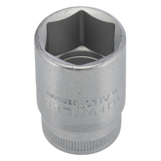 STAHLWILLE 1/2 in Drive 21 mm 6 Point Square Socket, Chrome Finish, 42mm Overall Length 03030021