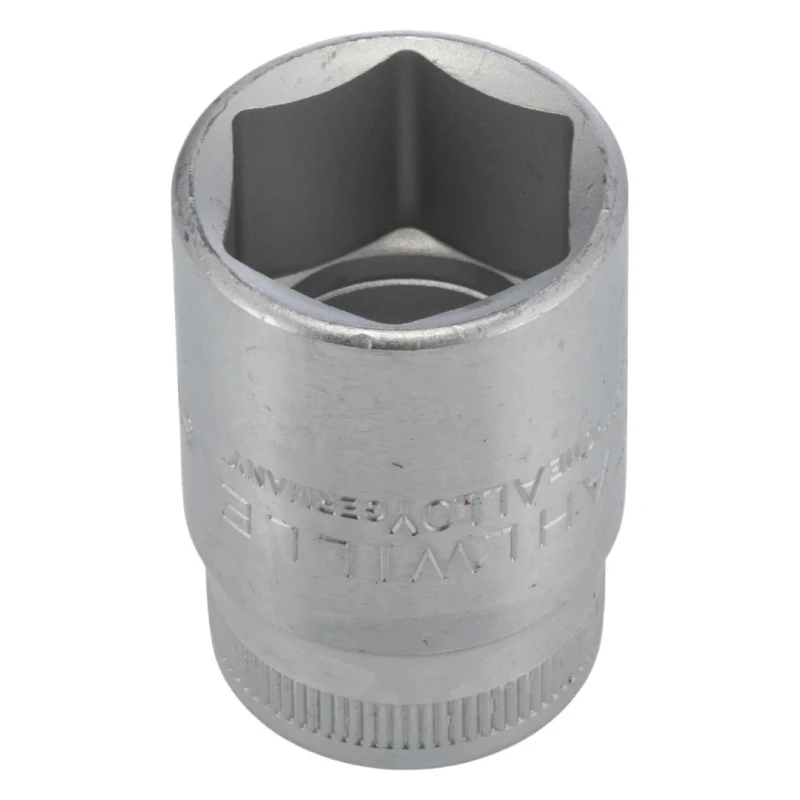 STAHLWILLE 1/2 in Drive 21 mm 6 Point Square Socket, Chrome Finish, 42mm Overall Length 03030021