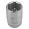STAHLWILLE 1/2 in Drive 21 mm 6 Point Square Socket, Chrome Finish, 42mm Overall Length 03030021