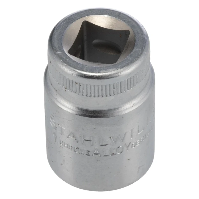 STAHLWILLE 1/2 in Drive 21 mm 6 Point Square Socket, Chrome Finish, 42mm Overall Length 03030021