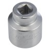 STAHLWILLE 1/2 in Drive 30 mm 6 Point Square Socket, Chrome Finish, 45mm Overall Length 03030030