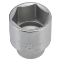 STAHLWILLE 1/2 in Drive 30 mm 6 Point Square Socket, Chrome Finish, 45mm Overall Length 03030030