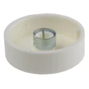 RS PRO White Push-On Potentiometer Knob 38.6 mm Diameter, 13.5 mm Height, 6 mm Circular Shaft 777-7293