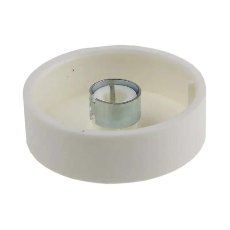 RS PRO White Push-On Potentiometer Knob 38.6 mm Diameter, 13.5 mm Height, 6 mm Circular Shaft 777-7293