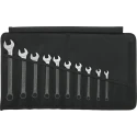 STAHLWILLE 10-Piece Ring Spanner Set, Alloy Steel, Chrome Finish, 8 to 19 mm 96400808
