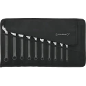 STAHLWILLE 10-Piece Ring Spanner Set, Alloy Steel, Chrome Finish, 8 to 19 mm 96400808