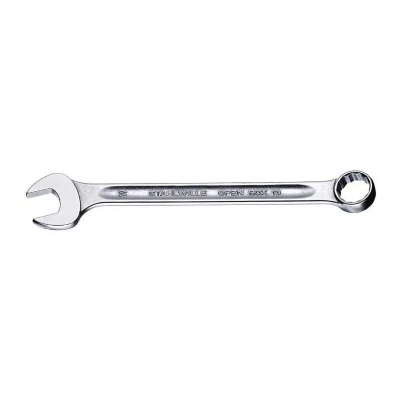 STAHLWILLE 10-Piece Ring Spanner Set, Alloy Steel, Chrome Finish, 8 to 19 mm 96400808