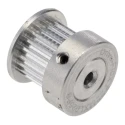 RS PRO Timing Belt Pulley Aluminium Flanged 6.4 mm Acceptable Belt Width 2 mm Pitch, 22 Tooth P22MXL025FB