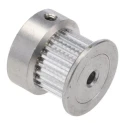 RS PRO Timing Belt Pulley Aluminium Flanged 6.4 mm Acceptable Belt Width 2 mm Pitch, 22 Tooth P22MXL025FB