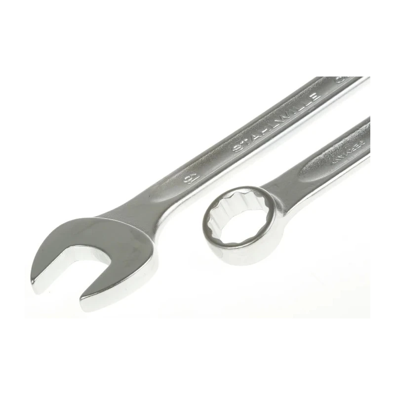 STAHLWILLE 10-Piece Ring Spanner Set, Alloy Steel, Chrome Finish, 8 to 19 mm 96400808