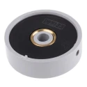 RS PRO Grey Polyvinyl Chloride Potentiometer Knob 38.6 mm Diameter 13.5 mm Height Screw Fix 777-7303
