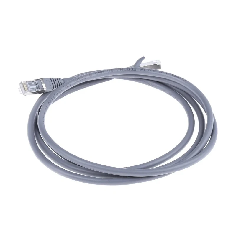 RS PRO Cat6a Ethernet Cable RJ45 Male to RJ45 Male 2 m Grey Shielded Low Smoke Zero Halogen Cat6a