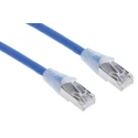 RS PRO Cat6a Ethernet Cable RJ45 Male to RJ45 Male 1 m Blue Shielded Low Smoke Zero Halogen Cat6a