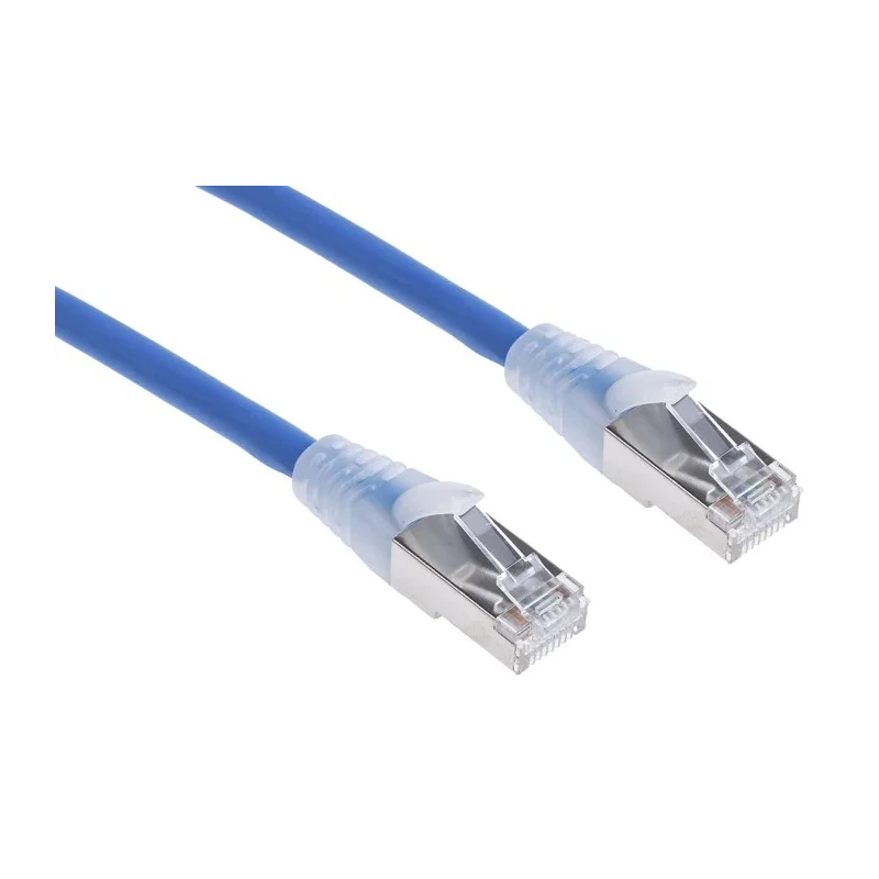 RS PRO Cat6a Ethernet Cable RJ45 Male to RJ45 Male 1 m Blue Shielded Low Smoke Zero Halogen Cat6a