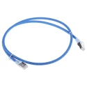 RS PRO Cat6a Ethernet Cable RJ45 Male to RJ45 Male 1 m Blue Shielded Low Smoke Zero Halogen Cat6a