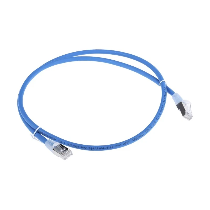 RS PRO Cat6a Ethernet Cable RJ45 Male to RJ45 Male 1 m Blue Shielded Low Smoke Zero Halogen Cat6a