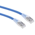 RS PRO Shielded Low Smoke Zero Halogen Cat6a Ethernet Cable RJ45 Male to RJ45 Male, 3 m, Blue Cat6a