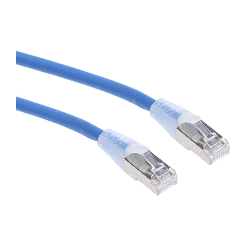 RS PRO Shielded Low Smoke Zero Halogen Cat6a Ethernet Cable RJ45 Male to RJ45 Male, 3 m, Blue Cat6a