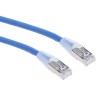 RS PRO Shielded Low Smoke Zero Halogen Cat6a Ethernet Cable RJ45 Male to RJ45 Male, 3 m, Blue Cat6a