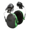 3M PELTOR X1 Ear Shells for Helmets, 26 dB Noise Reduction, Foldable, Black Green, CE Certified X1P3E-GA