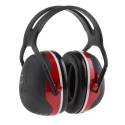 3M PELTOR X3A Ear Defender with Headband, 33 dB Noise Reduction, Red X3A-RD