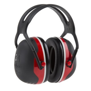 3M PELTOR X3A Ear Defender with Headband, 33 dB Noise Reduction, Red X3A-RD