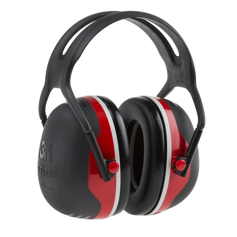 3M PELTOR X3A Ear Defender with Headband, 33 dB Noise Reduction, Red X3A-RD