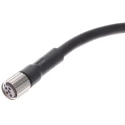 Omron Male 4-way M8 Straight to Female Unterminated Sensor Actuator Cable 125V DC, Oil-Resistant PVC Jacket XS3F-M8PVC4S2M