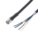 Omron Male 4-way M8 Straight to Female Unterminated Sensor Actuator Cable 125V DC, Oil-Resistant PVC Jacket XS3F-M8PVC4S2M
