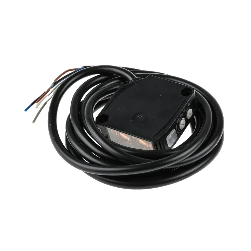 Omron Diffuse Photoelectric Sensor, Block Sensor, Relay Output, 2.5 m Detection Range, IP64, ABS Housing E3JK-DR11 2M