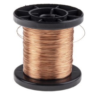 Block Enamelled Copper Wire 0.22 mm OD 0.04 mm² Cross Section 215 m Length CUL 100/0,22