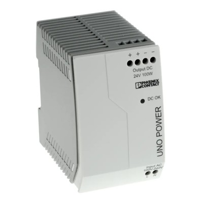 Phoenix Contact UNO POWER Switched Mode DIN Rail Power Supply 264V AC Input, 24V DC Output, 4.2A, 100W 2902993
