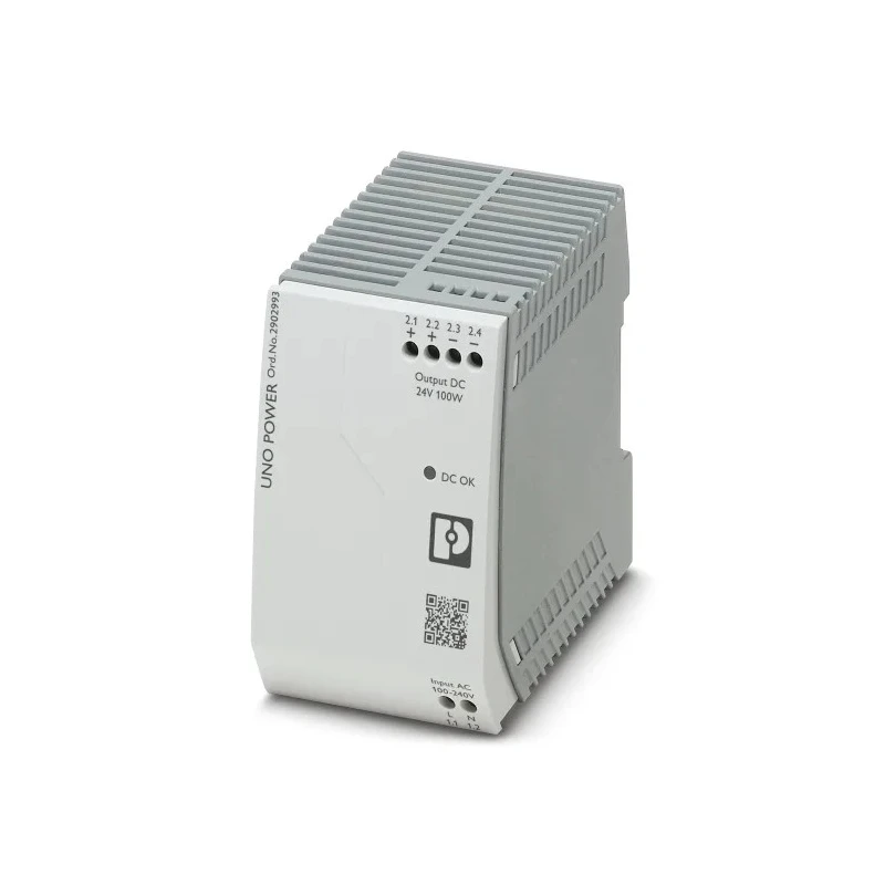 Phoenix Contact UNO POWER Switched Mode DIN Rail Power Supply 264V AC Input, 24V DC Output, 4.2A, 100W 2902993