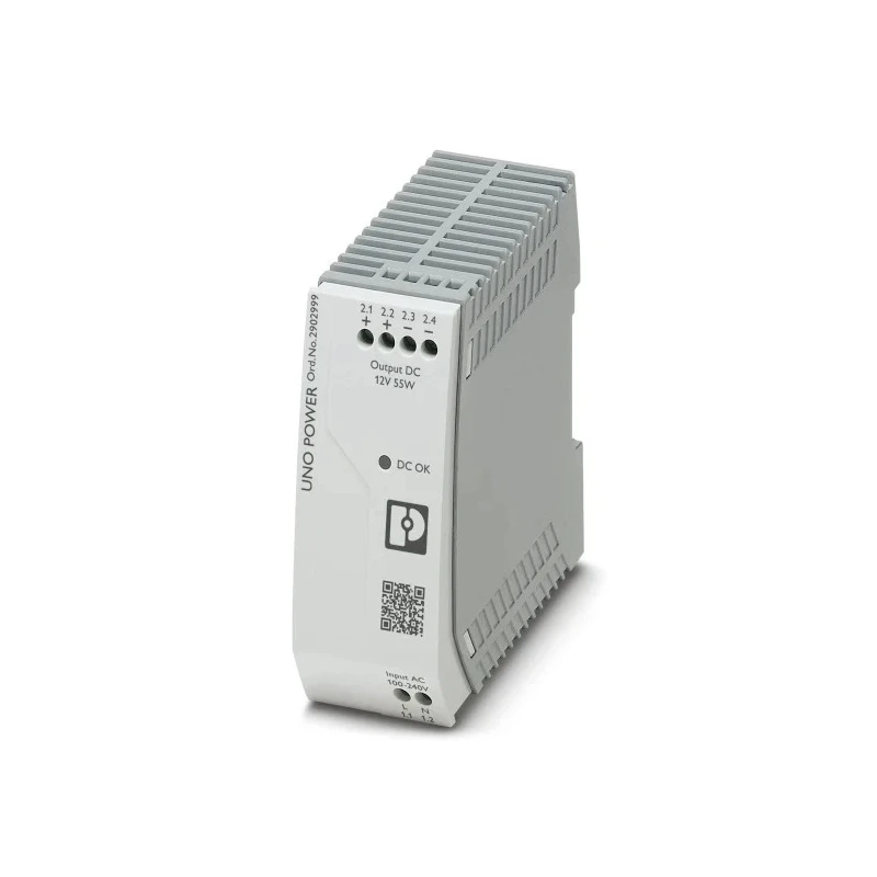 Phoenix Contact UNO POWER Switched Mode DIN Rail Power Supply 264V AC Input 12V DC Output 4.6A 55W 2902999