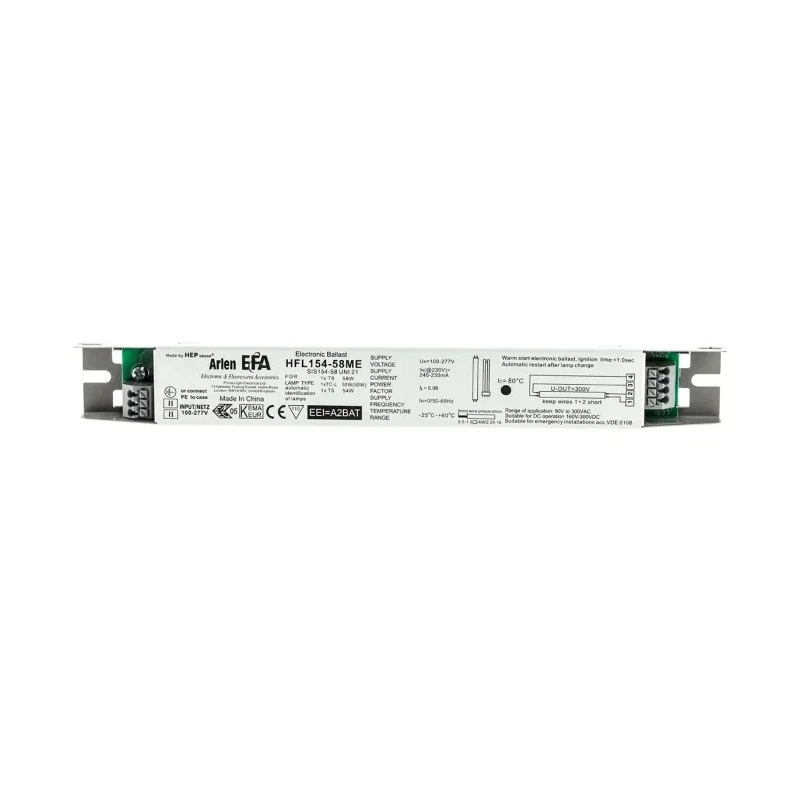 RS PRO Electronic Compact Fluorescent Lighting Ballast 220-240V 54W T5 HO, 55W TC-L, 58W T8 778-5323