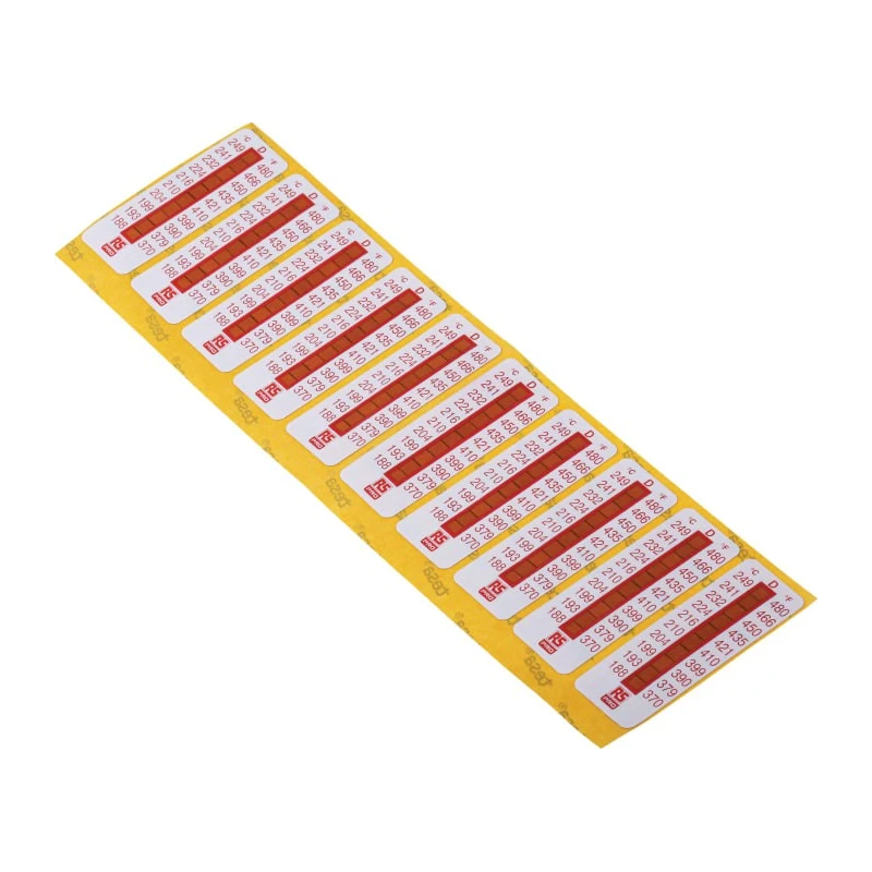 RS PRO Temperature Sensitive Label 188 °C to 249 °C 10 Levels 51mm x 18mm 779-9785