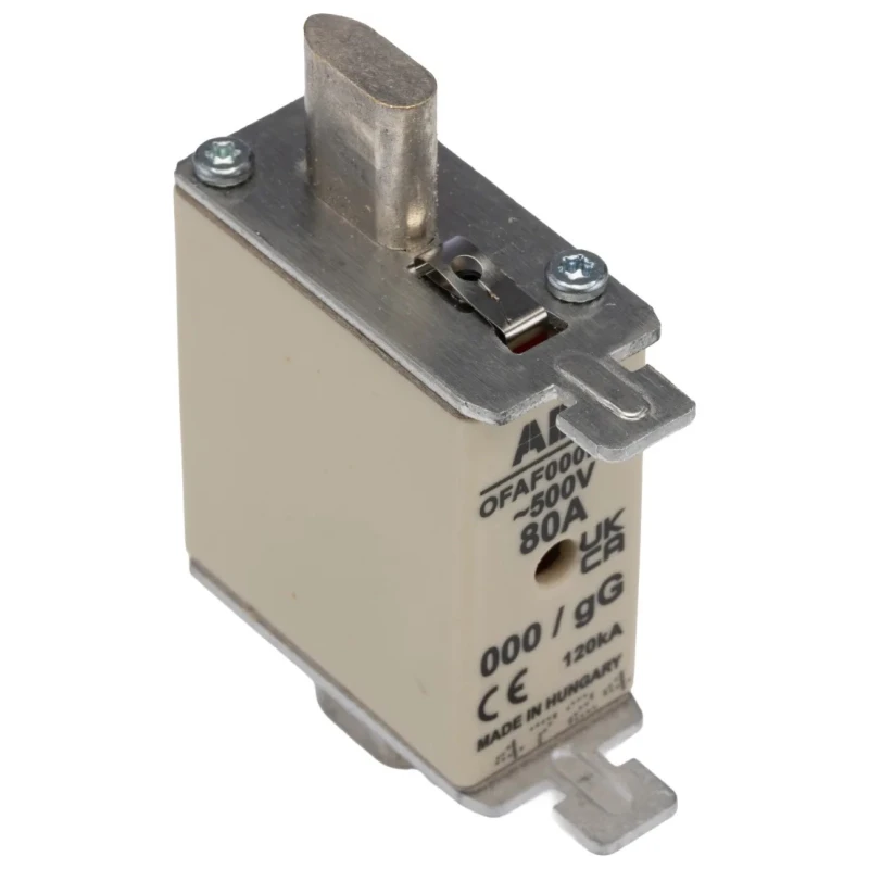 ABB 80A High Rupture Capacity Centred Tag Fuse NH000 500V NH000