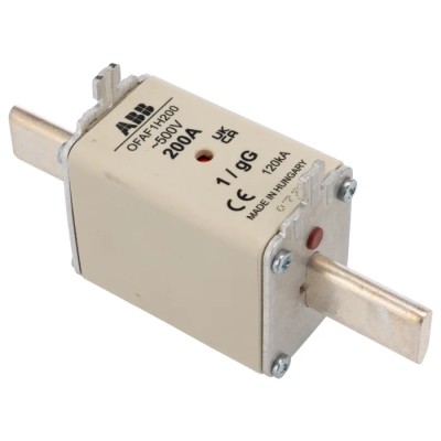 ABB 200A Centred Tag Fuse NH1 High Rupture Capacity Blade Tag 500V OFAF1H200 1SCA022627R4490