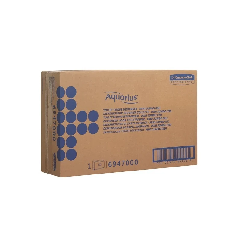 Aquarius White Plastic Dual-Roll Toilet Roll Dispenser 300 mm x 470 mm x 300 mm Model 6947